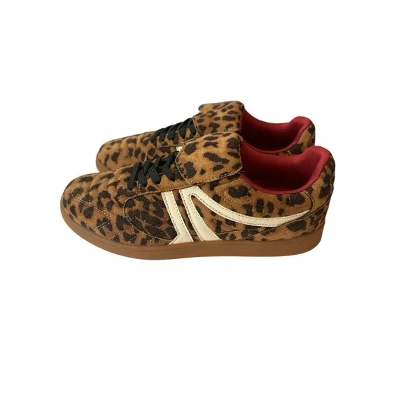 New STEVE MADDEN MADRID Sneakers Shoes Women's Size Leopard Animal Print